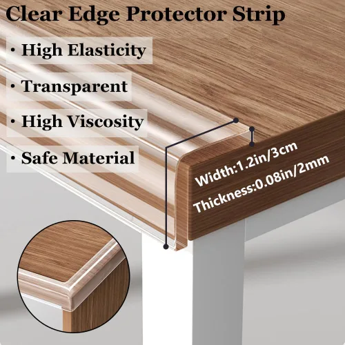 Vista 2 de Protector de borde a prueba de bebés para niños, tira protectora de borde transparente, protectores de esquina de seguridad, a prueba de niños
