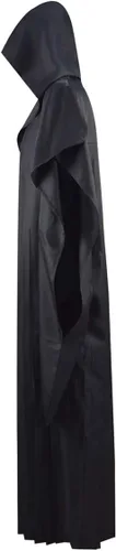 Vista 3 de Darth Maul - Conjunto completo de túnica negra para hombre, disfraz de Halloween con capucha y capa para cosplay