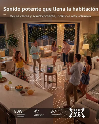 Vista 7 de Máquina de Karaoke Ikarao para Adultos, con Pantalla de Visualización de Letras, Tablet de Karaoke de 32GB, 2 Micrófonos Inalámbricos, Altavoz