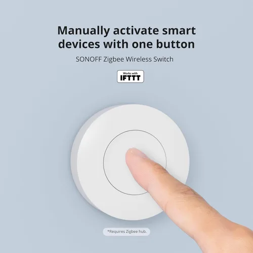 Vista 2 de Interruptor Zigbee SONOFF, SNZB-01P Botón de Pulso Inalámbrico, Soporta la Creación de Escenas Inteligentes, Activa los Dispositivos Conectados