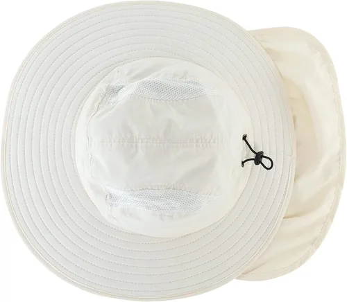 Vista 2 de Home Prefer - Gorra de protección solar SPF 50+ para hombre con ala ancha y solapa para el cuello