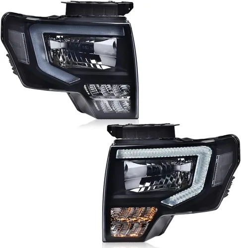 Vista 17 de G-PLUS Conjunto de faros, compatible con Ford F150 2009 2010 2011 2012 2013 2014 (no compatible con estilo LED, solo se ajusta sin estilo LED)