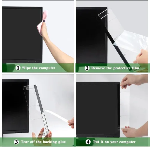Vista 5 de Accesorios de escritorio de oficina, monitor de computadora, tablero de notas, tablero de mensajes multifunción, soporte para notas adhesivas