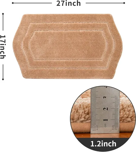 Vista 2 de COSY HOMEER Alfombras de Baño Extra Gruesas para Baño - Juegos de Alfombras Antideslizantes de Lino de Baño Suave Felpa 100% Poliéster Fuerte Sala