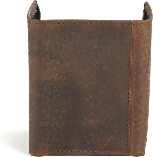 Vista 3 de ARIAT Billetera Trifold En Relieve Esquina Logo Marrón Talla única