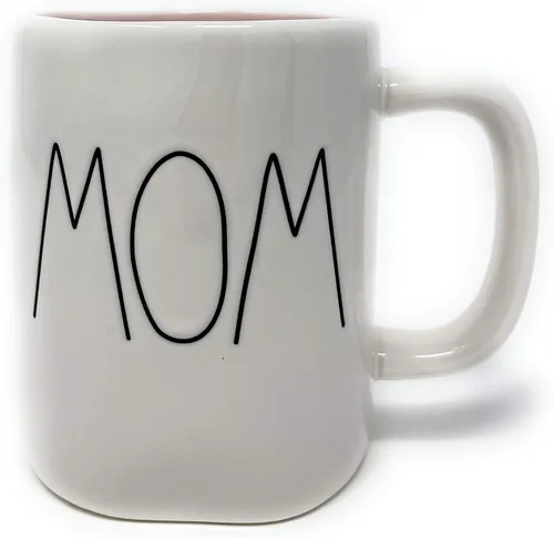 Vista 2 de Taza Rae Dunn Mom con interior rosa