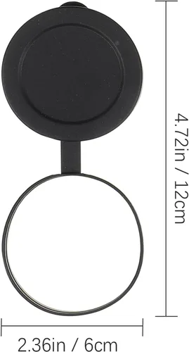 Vista 8 de 3 piezas de goma objetivo cubierta ocular Flip- Cubierta de alcance abierto para binoculares telescopio accesorios (negro)