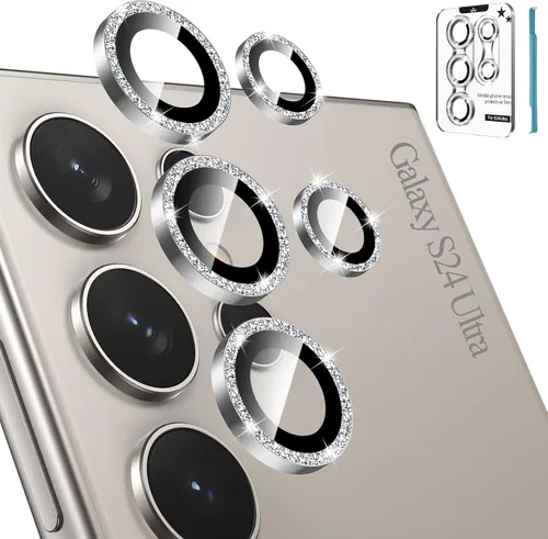 Vista 31 de Tensea Protector de lente de cámara Samsung Galaxy S22 Ultra, protector de pantalla de vidrio templado 9H, anillo individual de metal para S22 Ultra