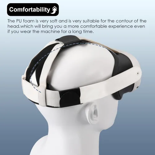 Vista 4 de YipuVR Head Cushion for MetaQuest 3 Headset,Soft PU Headrest Replacement for Enhanced Support,Comfort VR Accessories