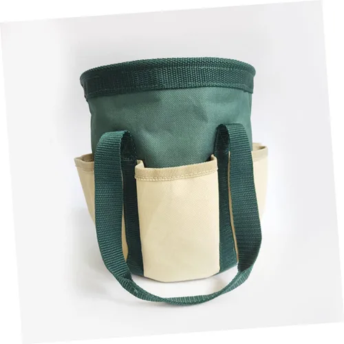 Vista 6 de Organizador de accesorios de plantación manual, bolsa de tela Oxford, bolsa de cubo de herramientas de jardinería, multibolsillos, almacenamiento