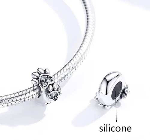 Vista 2 de BISAER Colgantes de plata de ley 925 para pulseras, tapones