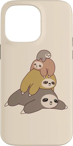 Vista 21 de Sloth Stack Cartoon Graphic Design Cute Doodle Phone Case for iPhone 17