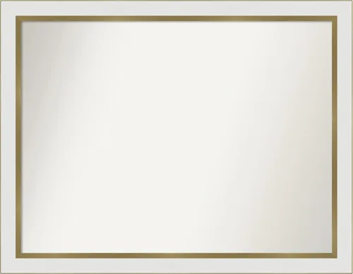 Vista 537 de Amanti Art Espejo personalizado, espejo de baño estrecho Alexandria White Wash, espejo de pared o espejo de tocador de baño sobre el fregadero
