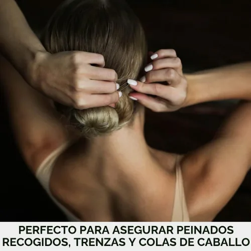 Vista 6 de ForPro Horquillas para el cabello (320 unidades aproximadas), marrón, 3 pulgadas de largo, con punta de bola, rizado, no dañante, 1 libra.