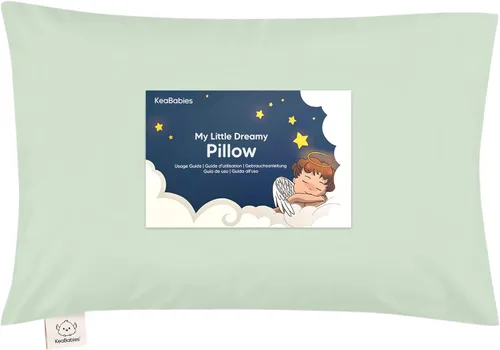 Vista 45 de Almohada para niños pequeños con funda - 13 x 18 pulgadas My Little Dreamy Almohada para niños pequeños de KeaBabies para viajar y dormir, funda