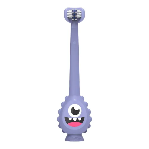 Vista 10 de Dr. Brown's ToothScrubber Cepillo de dientes para niños pequeños, monstruo y cocodrilo, paquete de 2