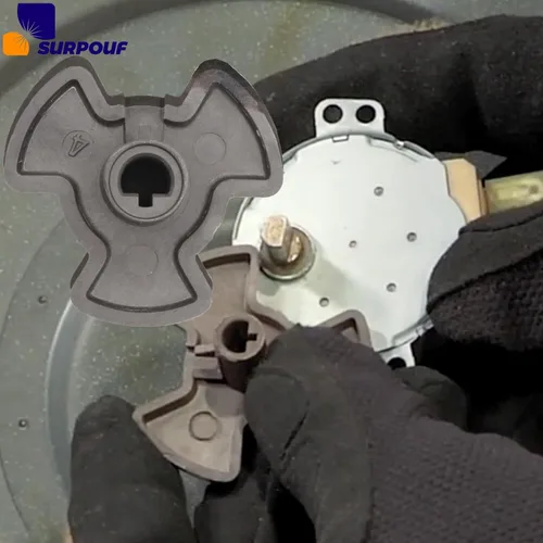 Vista 6 de El acoplador del motor de la plataforma giratoria WB06X10144 se adapta a las microondas GE reemplaza la pieza