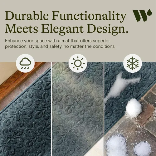 Vista 6 de WaterHog Phoenix - Tapete absorbente para puerta delantera para interiores y exteriores, con parte trasera de goma antideslizante, atrapador