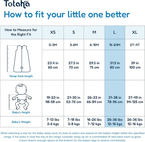 Vista 6 de TotAha Baby Sleep Sacks 3-Pack, 0.5 TOG Wearable Blanket, 3-6-15-24 Months León Boho