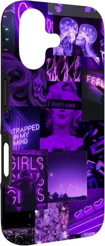 Vista 3 de Y2K - Carcasa para iPhone 17, diseño de collage estético, diseño moderno y psicodélico