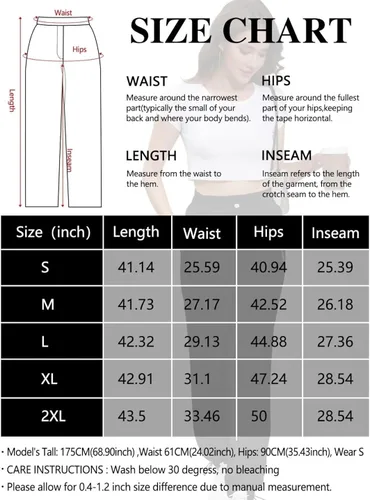 Vista 6 de Aotasely Pants for Women High Waist Straight Leg Sweatpants Pj Pants Jogger Pants Workout Streetwear with Pockets