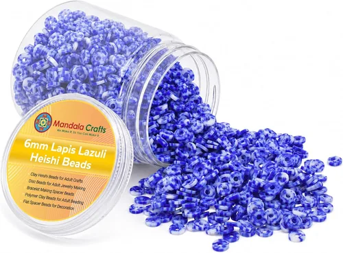 Vista 112 de Mandala Crafts Aqua Heishi - Cuentas de 0.157 in – 6000 cuentas planas de arcilla de disco polimérico para la fabricación de joyas para adultos