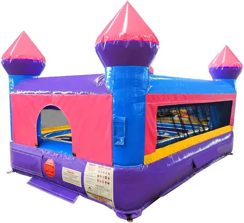 Vista 7 de Comercial Junior inflable casa de rebote con soplador, rosa