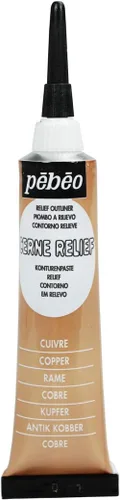 Vista 13 de Pebeo Vitrail, Pintura Dimensional para Contorno en Relieve, Tubo de 20 ml con Boquilla - Negro, 0.68 Oz Líquidas (Paquete de 1)