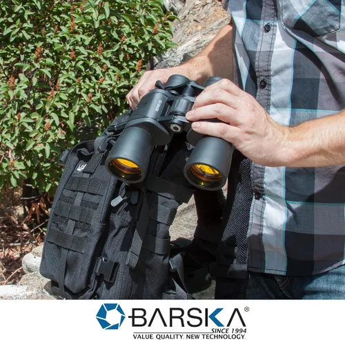 Vista 3 de Barska Gladiator - Prismáticos con zoom de 10-30x50 con adaptador de trípode para observación de estrellas, observación de aves, senderismo