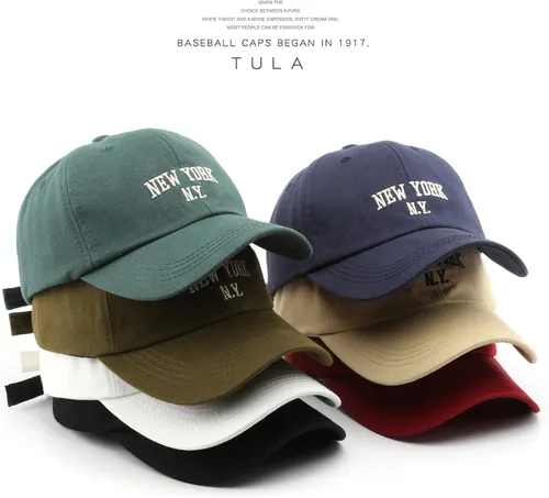 Vista 5 de Gorra de béisbol bordada de algodón con hebilla ajustable para hombres y mujeres