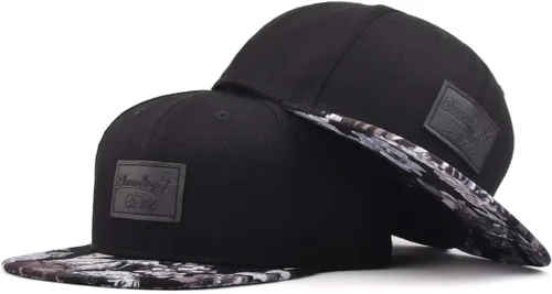Vista 8 de Sombrero Snapback Floral Parche Negro por BloomTan), Negro