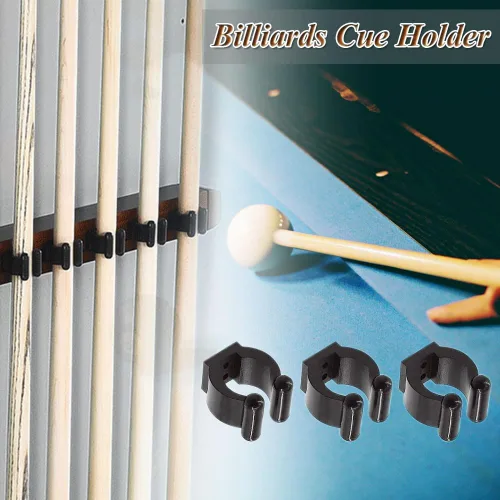 Vista 7 de Soporte para taco de billar, 10 clips de plástico para cañas de pescar, soporte para palos de billar, clips de soporte para palos de billar