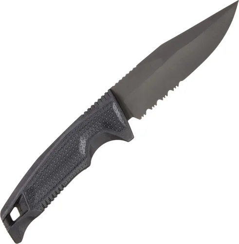 Vista 3 de SOG Recondo FX Partially Serrated Fixed-Blade Tactical Duty Knife Full-Tang CRYO 440C Stainless Steel Blade Rubberized Grip