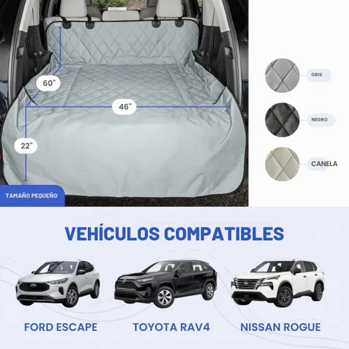 Vista 2 de Transportín para maletero de SUV para perros, empresa con base en EE. UU., S, Negro K9-Shield waterproof layer, non-slip backing, quick-release