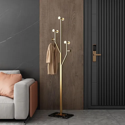 Vista 11 de JIAYUEJU Perchero independiente con forma de árbol de metal con base de mármol resistente, perchero de esquina para dormitorio, entrada, pasillo