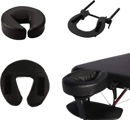 Vista 5 de Mesa de masaje universal, cuna y cojín para cara, silla de masaje ajustable, reposacabezas y almohada facial, soporte de almohada elástica de espuma