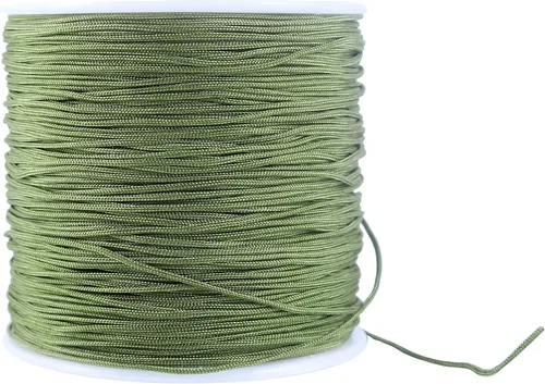 Vista 61 de KONMAY 1 rollo de cuerda de nailon de 150 yardas, trenzado de 0.016 in de nailon Shamballa Macramé/cordón de cuentas, cordón de nudo chino, cuerda