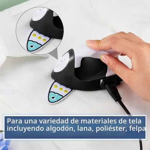 Vista 7 de Honoson - Plancha pequeña, térmica, portátil, práctica, con accesorios de base de carga, ideal para cuentas para planchar, parches, bricolaje, Negro
