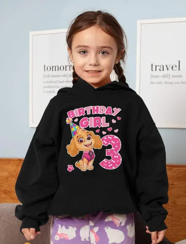 Vista 3 de Sudadera con capucha para niña de cumpleaños de Paw Patrol Skye 3rd