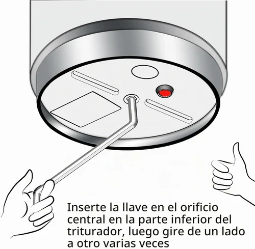 Vista 3 de Llave de eliminación de basura, herramienta Allen de eliminación de basura, compatible con InSinkErator eliminación de basura