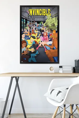 Vista 6 de [Usado] Invincible: Season 2 - Póster de pared de una hoja de autobús, 34 pulgadas de largo x 22.4 pulgadas de ancho, versión enmarcada en negro