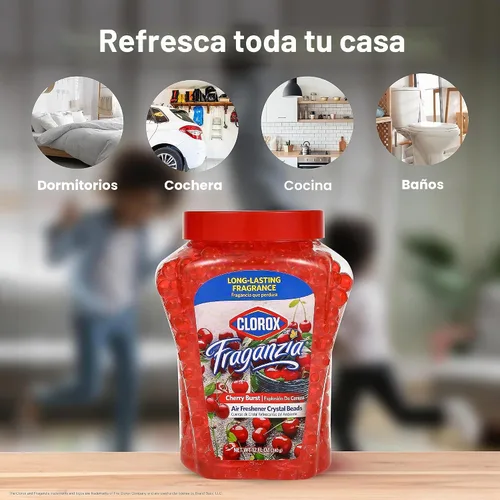 Vista 3 de Clorox Fraganzia Crystal Beads Ambientador, aroma Cherry Burst