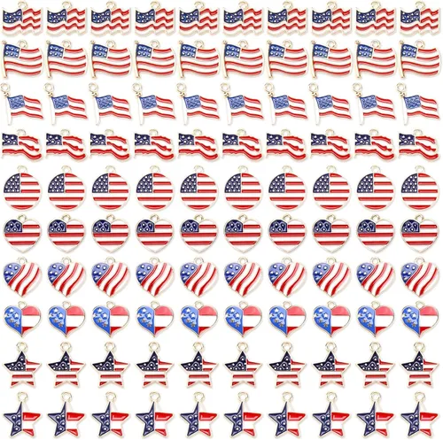 Vista 8 de SANNIX 90 Piezas Dijes de Corazón del Orgullo Corazón Arcoíris Dijes de Aleación Esmaltados a Rayas Colgante para Hacer Joyas Dijes Pendientes 10