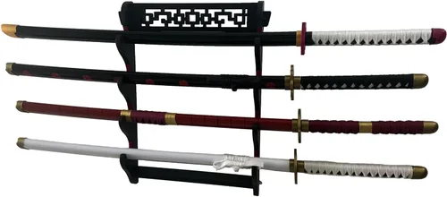 Vista 7 de Soporte para Espada Katana Montaje de Pared - Soporte para Katana de 1 Nivel Acolchado de Terciopelo Estante Samurái Estante de Exhibición de Espada