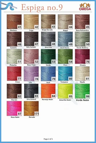 Vista 5 de N° 9 - 100% Cordón de Hilo de Nylon Omega para Tejer y Crochet - 01 Blanco