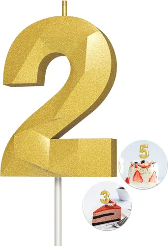 Vista 46 de Velas de cumpleaños con números (0 velas negras), forma de diamante 3D, decoración de pastel de feliz cumpleaños para niños y hombres, cumpleaños