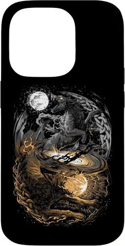 Vista 17 de Funda para iPhone 16 Lobo Viking Wolf Norse Mythology Pagan Ragnarok Wolves