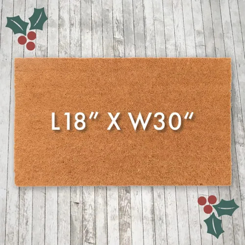 Vista 2 de Coco Mats N More - Tapete de Navidad personalizado a cuadros, color rojo, 18 x 30 pulgadas, fabricado en Estados Unidos, tapete de entrada duradero