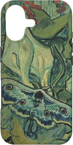 Vista 12 de iPhone 13 gran polilla pavo real de Vincent van Gogh, insecto en una caja de jardín