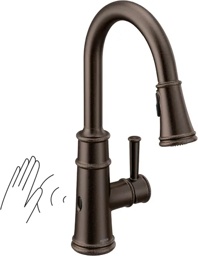 Vista 16 de Moen Belfield Grifo de cocina con sensor de onda Motionsense, sensor sin contacto, un solo mango extraíble con limpieza eléctrica, cromado, 7260EWC